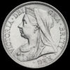 1899 Queen Victoria Veiled Head Silver Half Crown Obverse