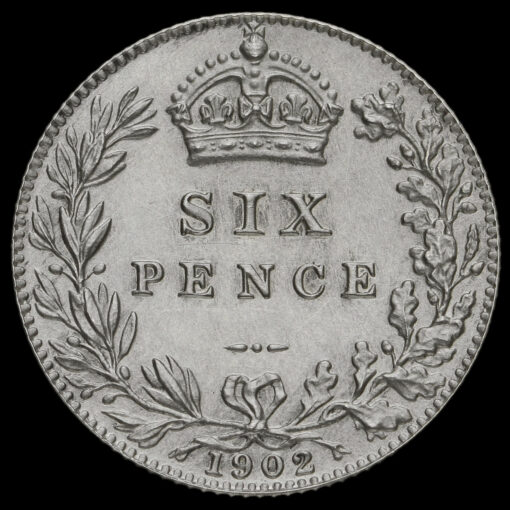 1902 Edward VII Silver Matt Proof Sixpence Reverse
