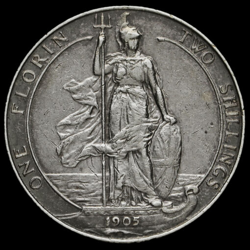 1905 Edward VII Silver Florin Reverse