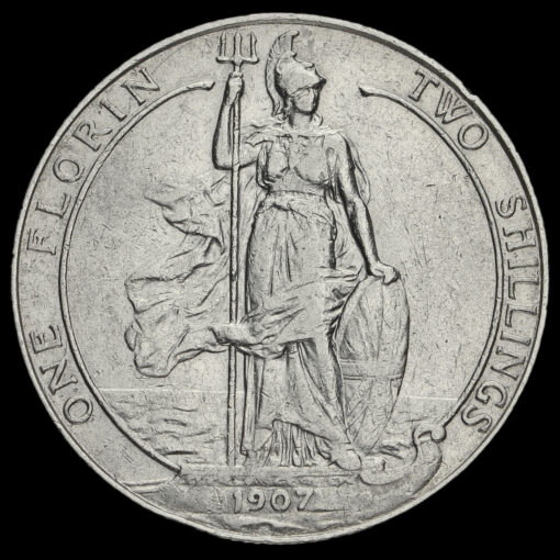 1907 Edward VII Silver Florin Reverse
