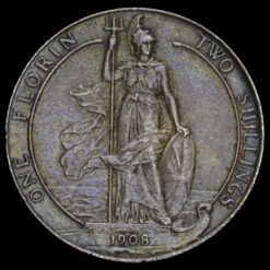 1908 Edward VII Silver Florin Reverse