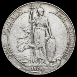 1908 Edward VII Silver Florin Reverse