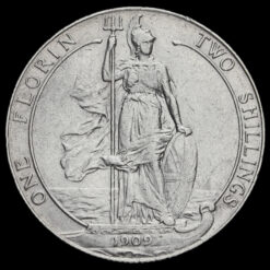 1909 Edward VII Silver Florin Reverse