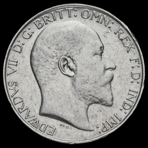 1910 Edward VII Silver Florin Obverse
