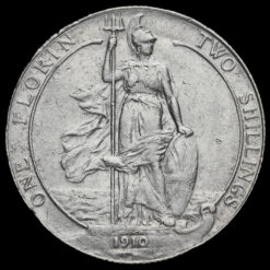 1910 Edward VII Silver Florin Reverse