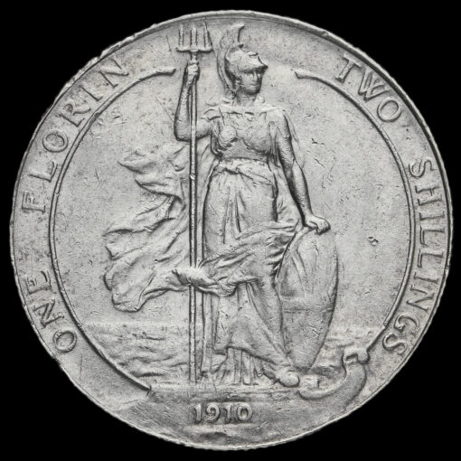 1910 Edward VII Silver Florin Reverse