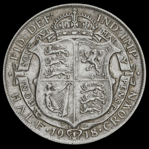 1918 George V Silver Half Crown Reverse