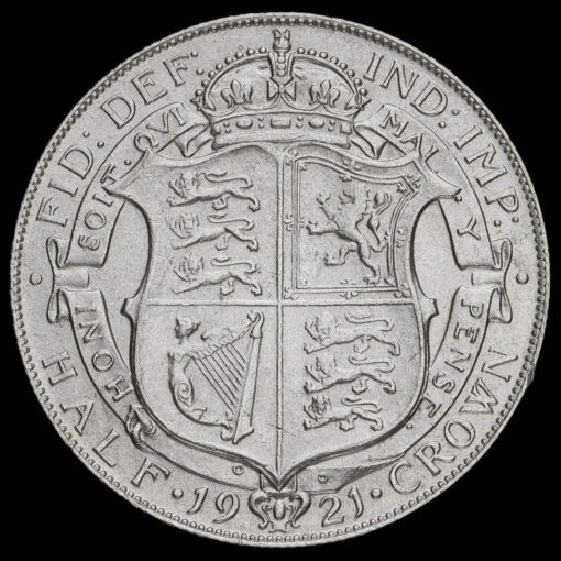 1921 George V Silver Half Crown Reverse