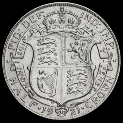 1921 George V Silver Half Crown Reverse