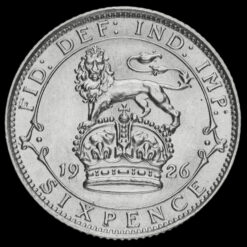 1926 George V Silver Sixpence Reverse