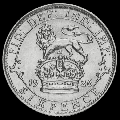 1926 George V Silver Sixpence Reverse