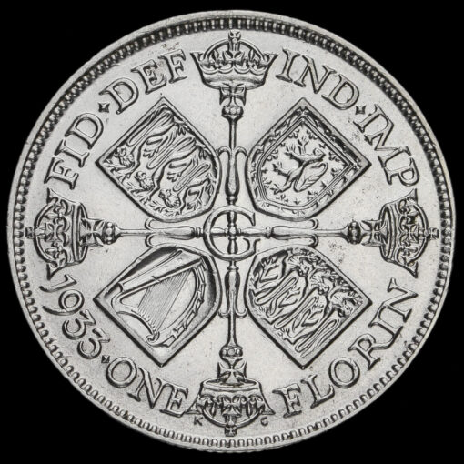 1933 George V Silver Florin Reverse