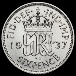 1937 George VI Silver Sixpence Reverse