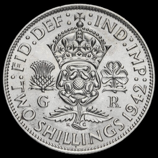 1942 George VI Silver Two Shilling Coin / Florin Reverse