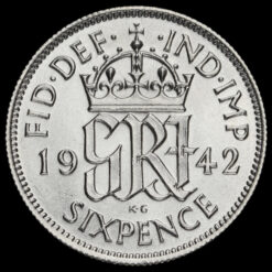 1942 George VI Silver Sixpence Reverse