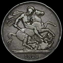 1821 George IV Milled Silver Secundo Crown Reverse