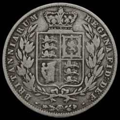 1846 Queen Victoria Young Head Silver Half Crown Reverse