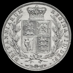 1874 Young Head Silver Half Crown Reverse