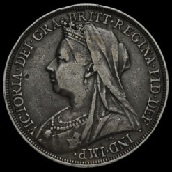 1896 Queen Victoria Veiled Head Silver LX Crown Obverse