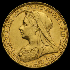 1896 Queen Victoria Veiled Head Gold Full Sovereign Obverse