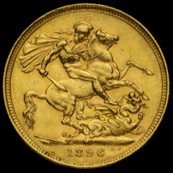 1896 Queen Victoria Veiled Head Gold Full Sovereign Reverse