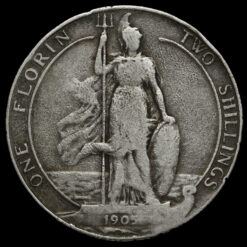 1905 Edward VII Silver Florin Reverse