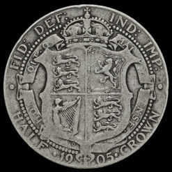 1905 Edward VII Silver Half Crown Reverse