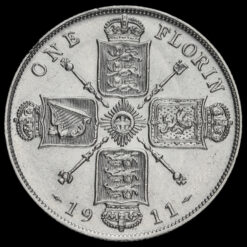 1911 George V Silver Florin Reverse