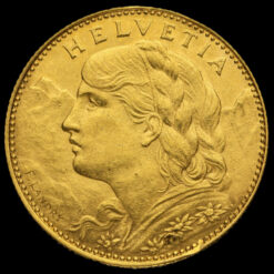 Switzerland 1913 Gold 10 Francs Obverse