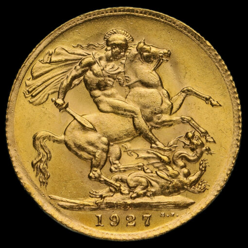 1927 George V Gold Full Sovereign, Pretoria Mint Reverse