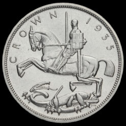 1935 King George V Rocking Horse Silver Jubilee Crown Reverse