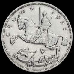 1935 King George V Rocking Horse Silver Jubilee Crown Reverse