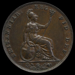1838 Queen Victoria Young Head Copper Farthing Reverse