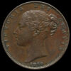 1839 Queen Victoria Young Head Copper Farthing Obverse