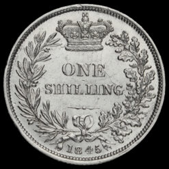 1845 Queen Victoria Young Head Silver Shilling Reverse