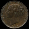 1853 Queen Victoria Young Head Copper Farthing Obverse