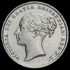 1853 Queen Victoria Young Head Silver Shilling Obverse