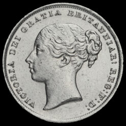1853 Queen Victoria Young Head Silver Shilling Obverse