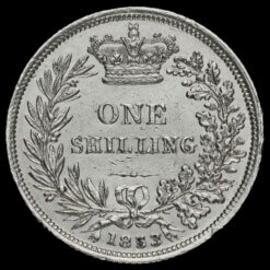 1853 Queen Victoria Young Head Silver Shilling Reverse