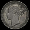 1875 Queen Victoria Young Head Silver Shilling Obverse