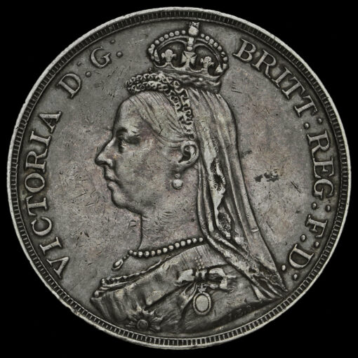 1889 Queen Victoria Jubilee Head Silver Crown Obverse