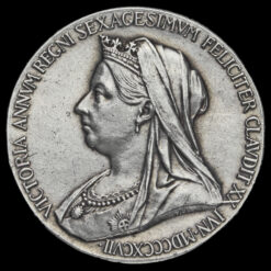 1897 Queen Victoria Official Diamond Jubilee Silver Medal, EF Obverse