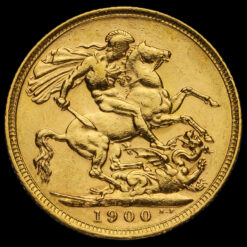 1900 Queen Victoria Veiled Head Gold Full Sovereign Reverse