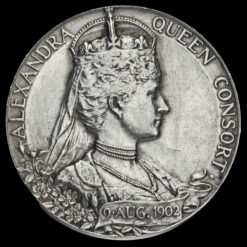 1902 Edward VII Coronation Official Silver Medal Reverse