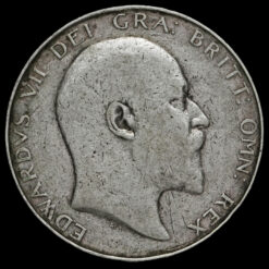 1906 Edward VII Silver Half Crown Obverse