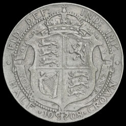 1908 Edward VII Silver Half Crown Reverse