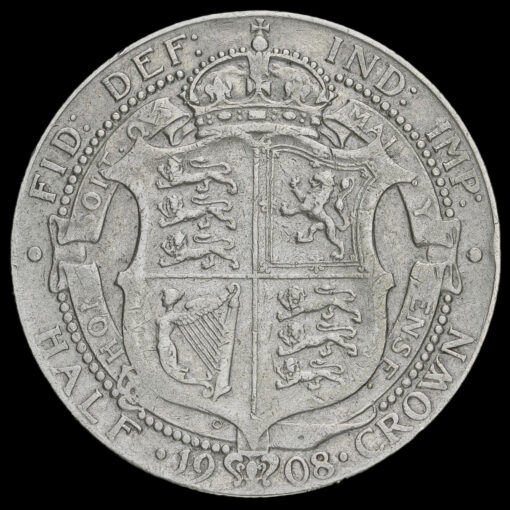 1908 Edward VII Silver Half Crown Reverse