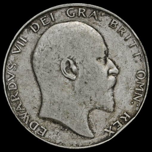 1909 Edward VII Silver Half Crown Obverse