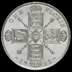 1911 George V Silver Florin Reverse