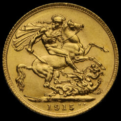 1915 George V Gold Full Sovereign Reverse
